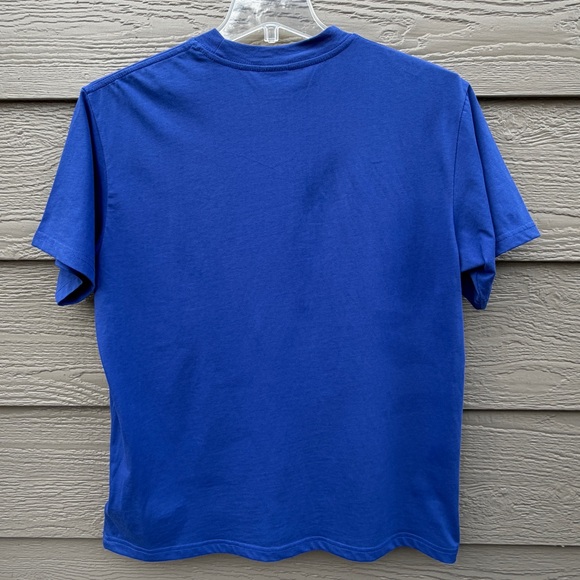 Marmot Mountain Works Leaning Marty Bear Graphic T Shirt Mens Large Blue Fun Tee - Picture 5 of 7